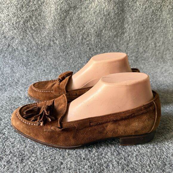 VTG Polo Ralph Lauren Men’s Brown Suede Tassel Loafers Slip-On Comfort Size 7.5D